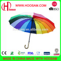 16K automation plastic bag rainbow straight umbrella